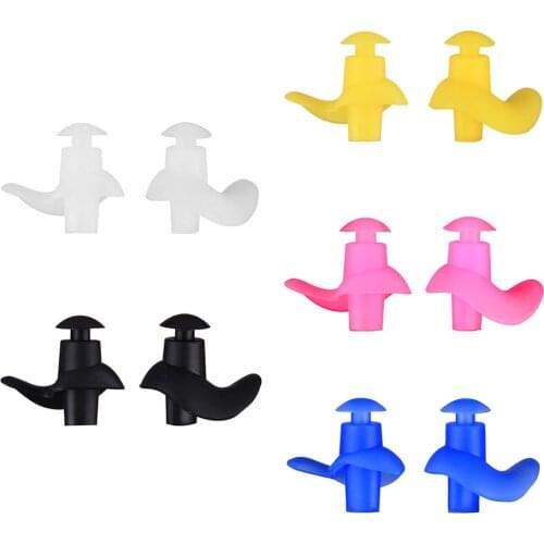 1Pair Spiral Pattern Soft Silicone Ear Plugs Reusable Noise Reduction Protective Earplugs for Sleeping Swimming Sports