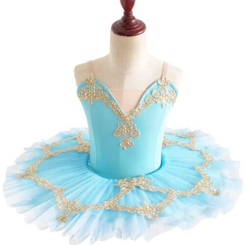 2020 Girls Ballerina Ballet Dress Rhinestone Decro Bow Design Dance Tulle Skirt Girls Short Sleeve Performance Princess Dress