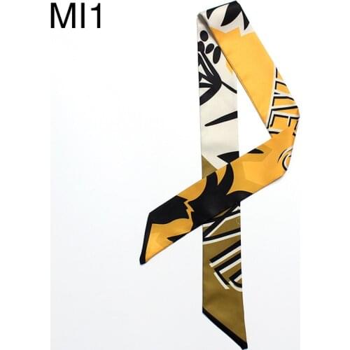 5*100cm Korean Letter Printing Long Imitation Silk Scarfs Bag Hair Ribbons Laides Scarves Belt Head Bands Infinity Scarf