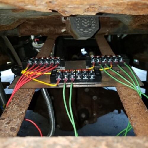 5Pcs Dual Row 10P Screw Barrier Terminal Block with Fork Type Terminal Barrier Strips