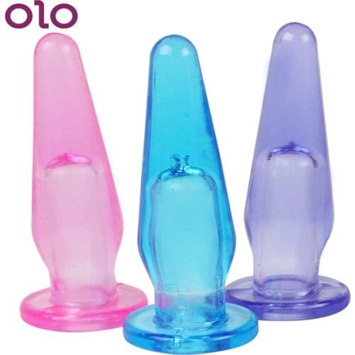 OLO Butt Plug Soft Jelly Finger Masturbation Anal Plug Prostate Massager Sex Toys for Men Woman Gay Anal Sex Products