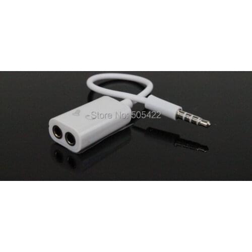1 male to 2 female 3.5mm audio headphone headset earphone earbuds splitter cable new
