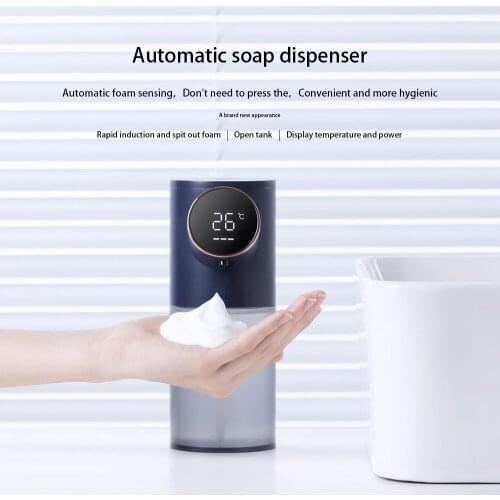 Automatic Liquid Soap Dispenser Touchless Sensor Foam Machine with Temperature Display USB Rechargeable Dispenser