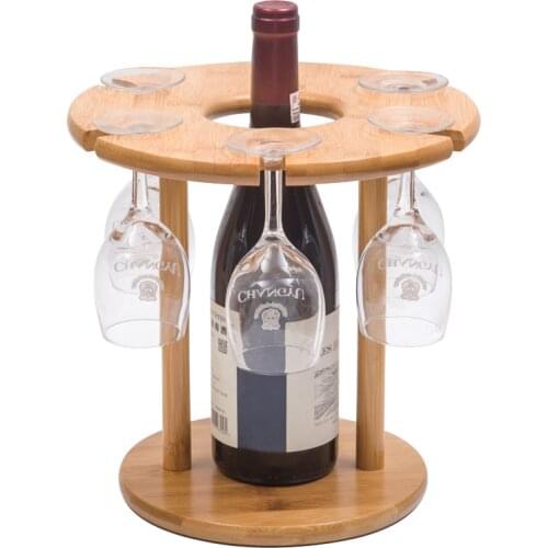 Bamboo Wine Glass Holder European Style Hanging Goblet Holder Upside Down Creative Home Wine Rack 2021 New