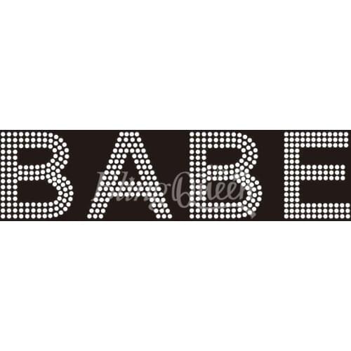 BlingQueen 25PCS/LOT BABE Rhinestone Transfers Iron On Motifs