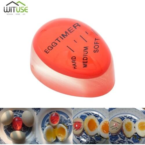 Environmentally Egg Timer Indicator Soft-boiled Soft Color Changing Display Egg Cooked Degree Mini Egg Boiler Home Kitchen Timer