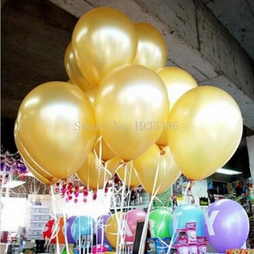 HOT SALE Free 100pcs/lot 10inch 1.5g / pcs Latex Helium Inflable Thickening Pearl Wedding Party Birthday Balloon Multicolor