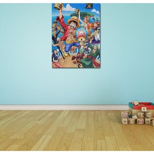 HD Prints Anime One Piece Figure Poster Canvas Painting Mural Living Room Child Bedroom Home Cuadros Decoration
