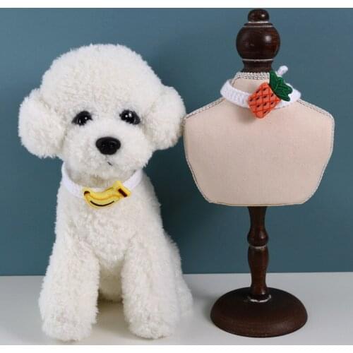 1Pc Cute Hand Knitted Pet Collar Fruit Shape Cats Puppy Necklace Collars Pets Dog Collar Accessories