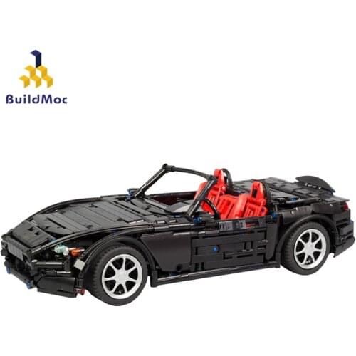 BuildMocal Technical Car MOC Supercar Speed Champions City Racers Vehicle Sport Car Building Blocks Bricks Technical Toy For Boy