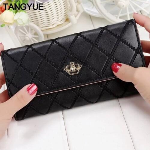 Leather Womens Wallet Female Long Cute Luxury Brand Big Lady Wallet Women Purse for Cards with Zipper Coin Cutch New portomonee