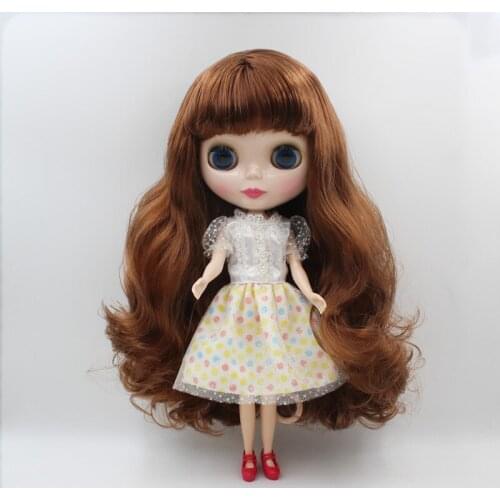 Blygirl,Blyth doll,Brown wavy bangs, 30cm normal body, 7 joints, 1/6 dolls, can be replaced