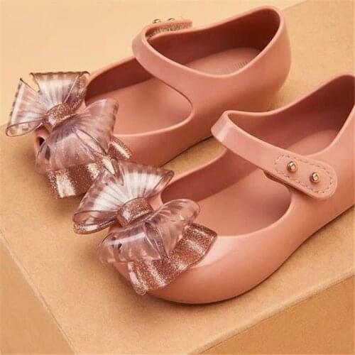 Mini Melissa Ultragirl Sweet VI Bow shoes Girl Princess Jelly Sandals 2020 Baby Shoes Sandals For Kids Non-slip Sandalias 19117