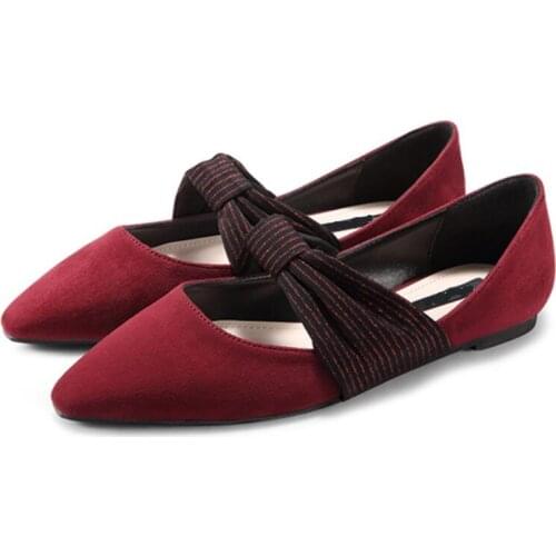 Fashionable and Simple Mary Jane Womens Shoes Spring 2021 New Pointed Bow Ballet Shoes Non-slip Flat Classic Womens Shoes
