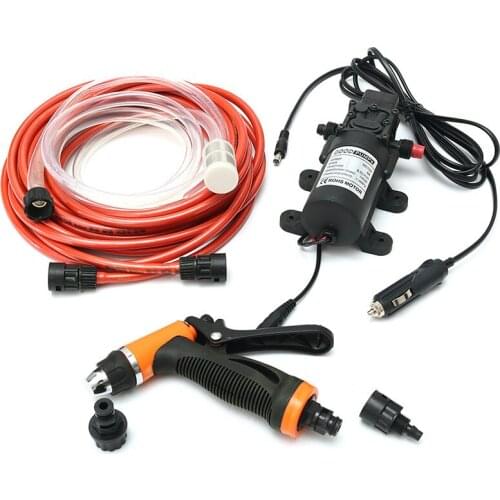 DC 12V 100W 160PSI High Pressure Car Electric Washer Wash Cleaning Pump Set Portable Auto Washing Machine Kit With Car Charger