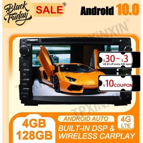 DSP Android 10.0 PX6 IPS Carplay 4G+128G For Kia Ceed 2006-2013 Multimedia Player Auto Radio Tape Recorder GPS Navi Head Unit