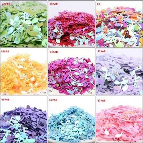 Musical note Shape PVC Bulk Nail Sequins Nails DIY Sequins Clothing Sewing Supplies Footwear Accessories Party Decoration