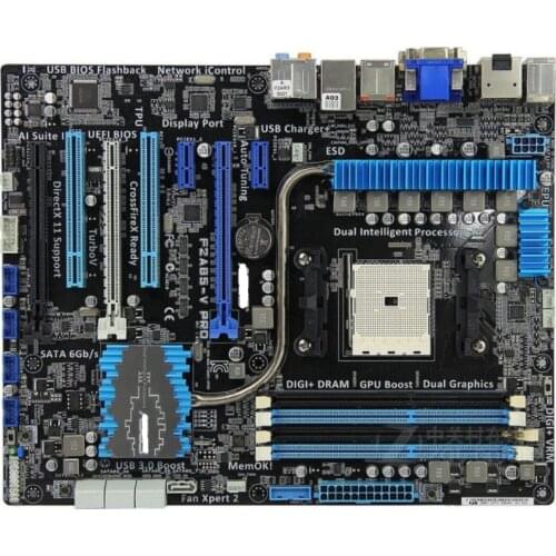 Original Asus F2A85-V PRO Desktop Motherboard A85X Socket FM2 DDR3 64G SATA3 USB3.0 ATX free shipping