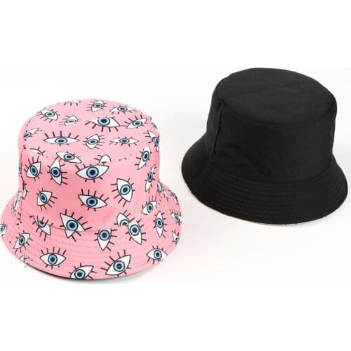 LDSLYJR cotton Eye print Bucket Hat Fisherman Hat outdoor travel hat Sun Cap Hats for Men and Women 295