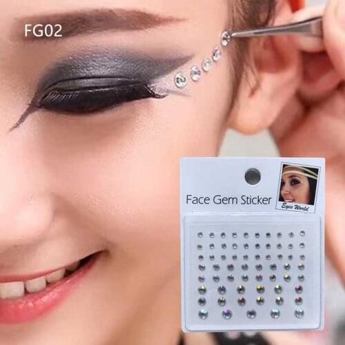FG02 Rainbow Iridescen Fake face gem Rhinestone and you can be shine with Halloween costume, fantasy costume, fairy costume