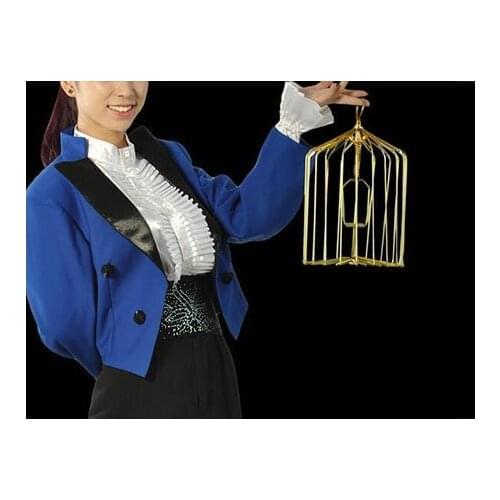 Gold Steel Appearing Bird Cage - Small Size (Dove Appearing Cage), Magic Tricks,Illusions,Gimmick,Prop,Accessories