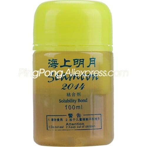 HAIFU SEA MOON Table Tennis Rubber Sponge Solubility Bond Booster Oil 100ml Original HAIFU SEAMOON VOC Tune Ping Pong Booster