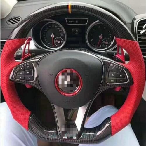 Carbon Fiber+ Leather Steering Wheel For Mercedes-benz New C Class GLC W205