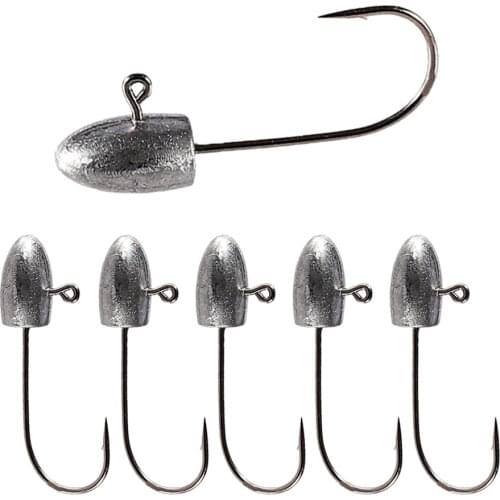 10Pcs Barbed Jig Head Fishing Hooks 1g 2g 3g 4g Soft Worm Lures Sinking Micro Lead Mold Crankbaits Fishing Tackle