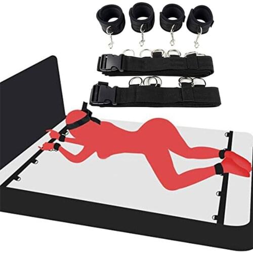 Sex Toys For Woman Couples Under Bed BDSM Bondage Restraint System Fetish Adult Games Set Handcuffs Ankle Cuffs Sex Products