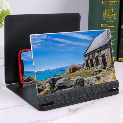 9.8 inch Phone Screen Magnifier Mobile Phone Screen Amplifier Foldable Phone Desk Holder 3D HD Movie Game Magnifying Glass
