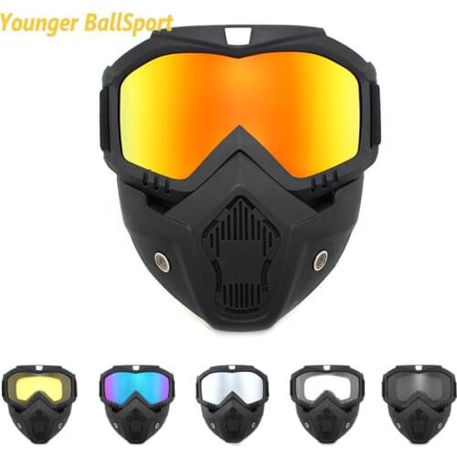 Cycling Riding Motocross Sunglasses Ski Snowboard Eyewear Mask Goggles Retro Helmet Tactical Windproof Motorcycle Glasses Masks