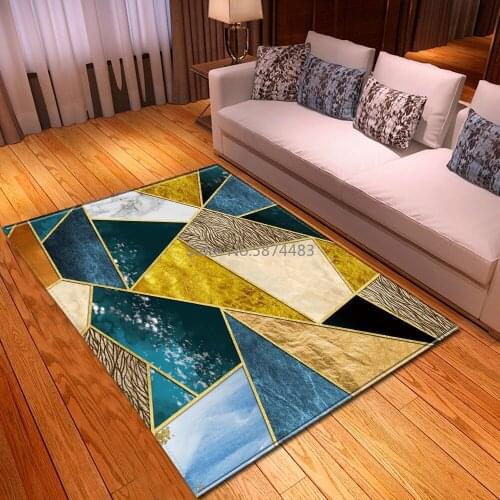 Modern Children Carpet For Living Room 3D Geometric Pattern Kids Room Bedroom Rug Decorations Home Hallway Floor Bedside Mats