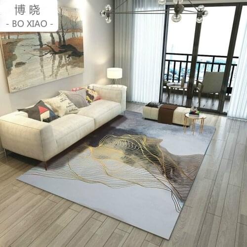 Modern minimalist carpet abstract art sofa coffee table carpet Nordic living room rectangular bedroom bedside carpet