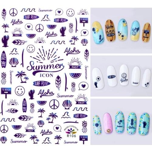 National Style Nail Sticker Nail Salon Art Stickers Foil Adhesive Decals Designs Manicure Decorations
