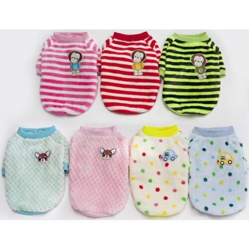 Warm Pet Dog print Shirts Wear in Spring Autumn soft two feet solid T-shirt Small Medium Large Pets Suppliers Dog Clothes