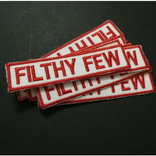 Outlaws embroidered FILTHY FEW Patches of Iron On Biker Patch for Motorcycle Jacket Vest Hells PATCHES,VEST badges Stickers