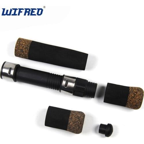 Wifreo 1 Set Fishing Rod Handle with Reel Seat Set Jigging Rod Lure Casting Rods DIY Repair Handles #18 DPS Soft Wine Cork Knob