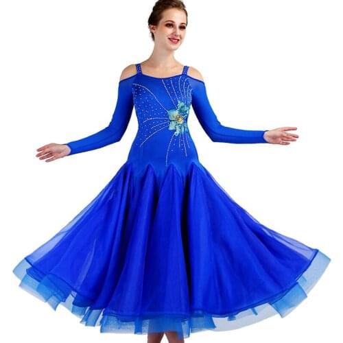 2019 New Costume Sale Ballroom Dance Skirts Newest Design Woman Modern Waltz Tango Dress/standard Competition Dress MQ086