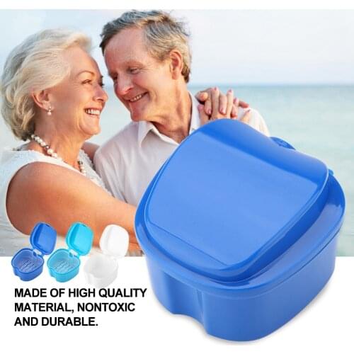 Denture Special Highgrade Molars False Teeth Storage Portable Box Waterresistant With Breathable Filter Screen Dental Appliance