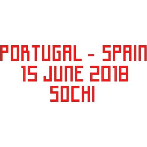 2018 Spain Match Details Spain Vs Portugal 15 June 2018 Soccer Patch Badge For Spain Away