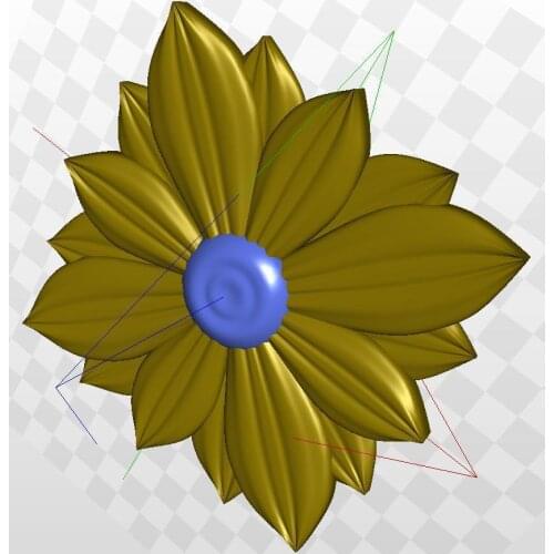3d model relief for cnc in STL file format rosette_50