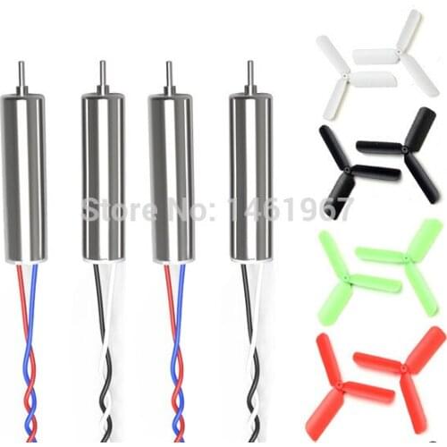 8mmx20mm Motor+3-leef propeller For Hubsan X4 H107C H107D JJRC H6C FY310B X6 H108C JXD392