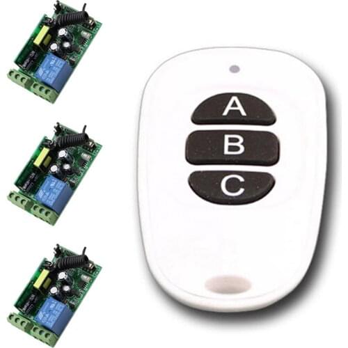 AC85V 110V 120V 220V 250V 1CH 10A Radio Controller RF Wireless Relay Remote Control Switch Transmitter +Receiver Window /Lamp