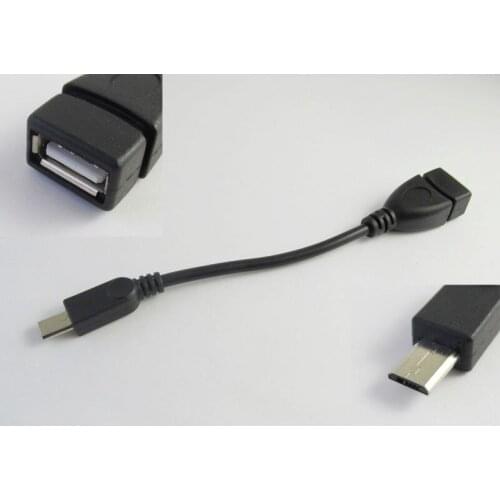 2pcs Micro 5 pin USB Male to USB Female Host OTG Adapter Cable Cellphone Tablet 13.5cm
