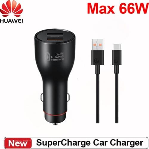 HUAWEI SuperCharge Car Charger Max 66W 11V 6A 10V4A 5V3A QC 4.0 Compatible for Mate 40 Pro,Mate 40 Pro + 6A Car Charger