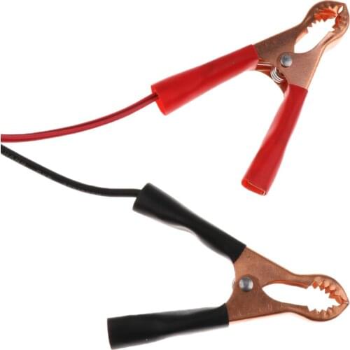 50A Car Battery Alligator Clamp Clip-on Cord Cigarette Lighter Power Cable