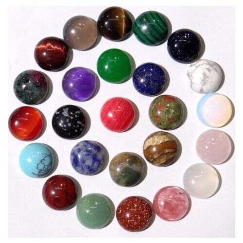 Free Shipping Fashion Hot Selling Top Quality Natural Stone Round Cabochon 12mm Stone Bead 50pcs/lot
