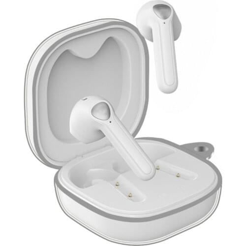 Compatible with-SoundPEATS Trueair2 + Earphone Case Soft Transparent TPU Case Cover Skin Shokproof with Keychain