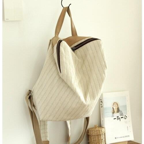 Canvas Backpack Women Harajuku Korean chic schoolbag women Trend Bagpack Large Capacity Simple rucksack Backpack women cloth bag