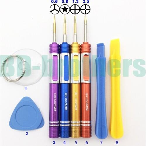 I7 New Screwdrivers 8 in 1 Opening Tools Kit with 0.6Y Screwdriver For iPhone7 Dedicated Repair Tool 100set/lot
